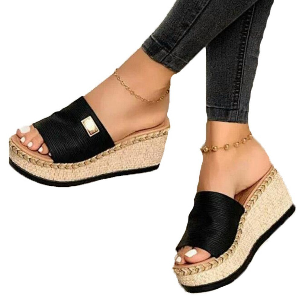 Women Wedge Heel Slippers Heels Platform Sandals Wedge Sandals
