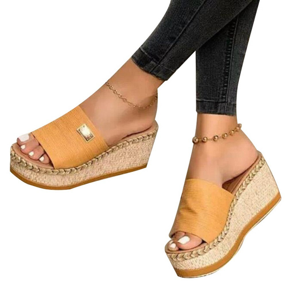 Women Wedge Heel Slippers Heels Platform Sandals Wedge Sandals