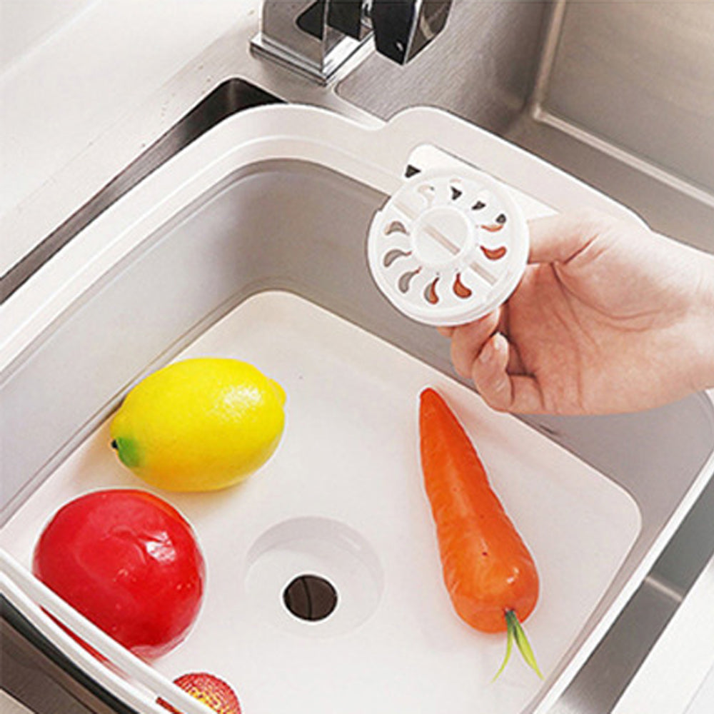9L Collapsible Dish Tub Portable Sink Folding Washing Basin with Drain Plug