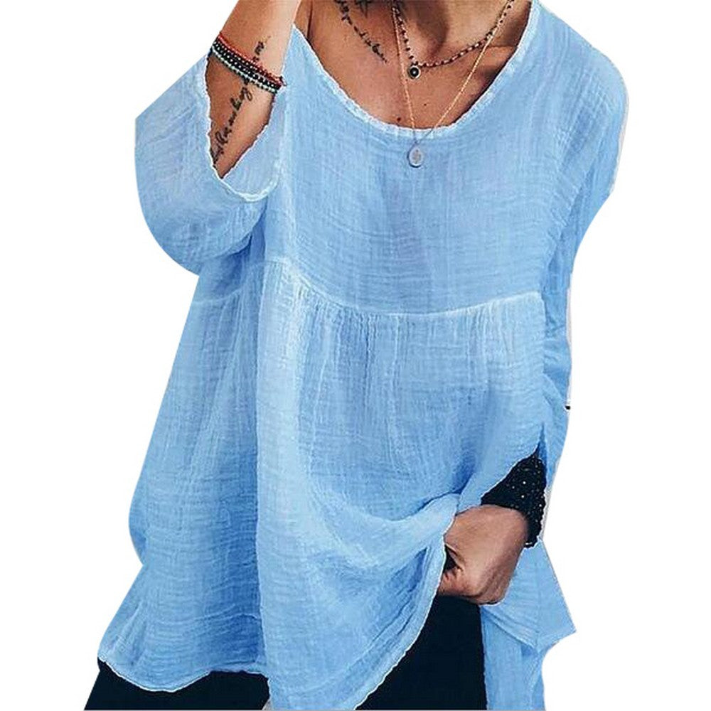 Women Linen Casual T-shirt