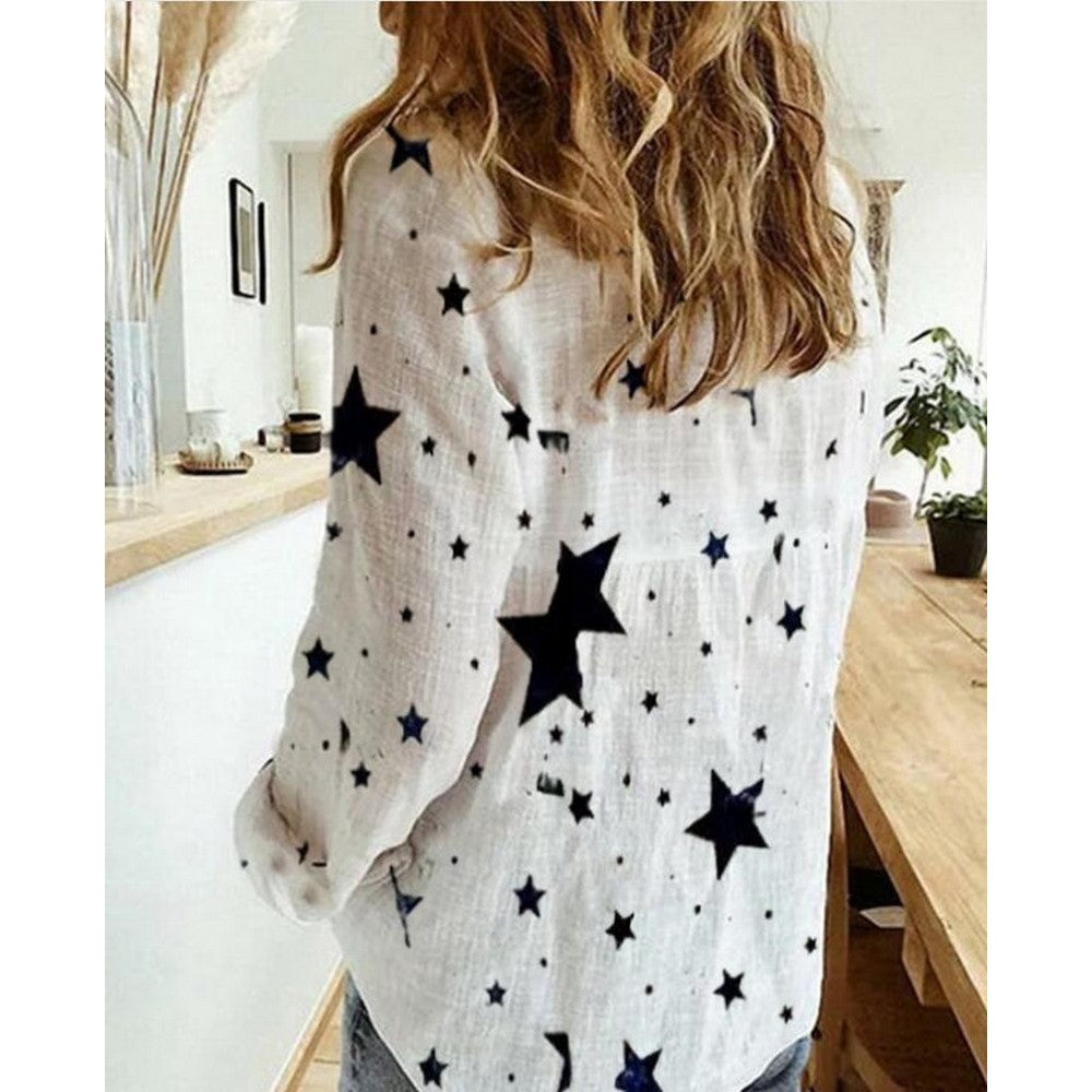 Women Linen Long Sleeve Shirt