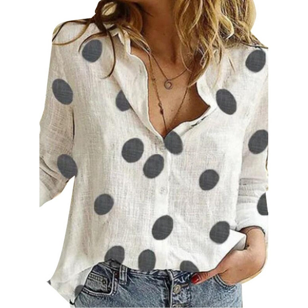 Women Linen Long Sleeve Shirt