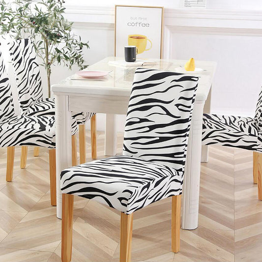 4pcs Stretch Dining Chair Slipcover Home Decor-Zebra
