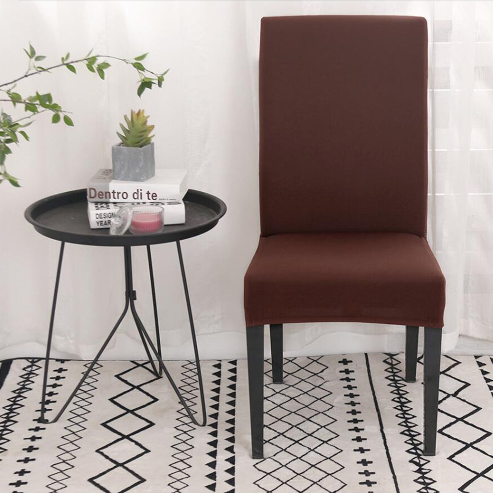 2pcs Stretch Dining Chair Slipcover Home Decor-Coffee