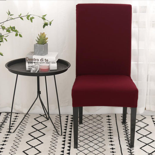 4pcs Stretch Dining Chair Slipcover Home Decor -Wine red