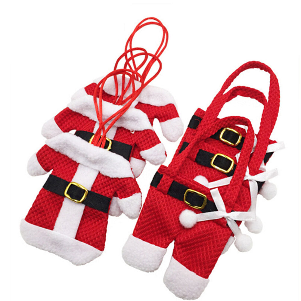 Set of 18 Christmas Knife Fork Holder - Santa Claus Jacket+Pants