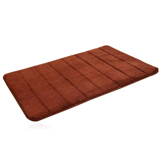 2 Pack 80x50cm Large Memory Foam Bath Mat Coffee