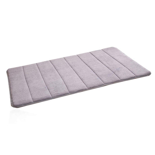 2 Pack 80x50cm Large Memory Foam Bath Mat Grey
