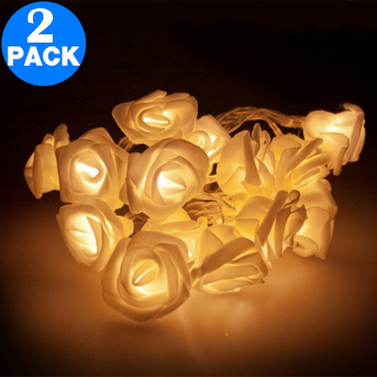 2 Pack 20LED RF 20 LED Rose Bedroom Fairy Lights