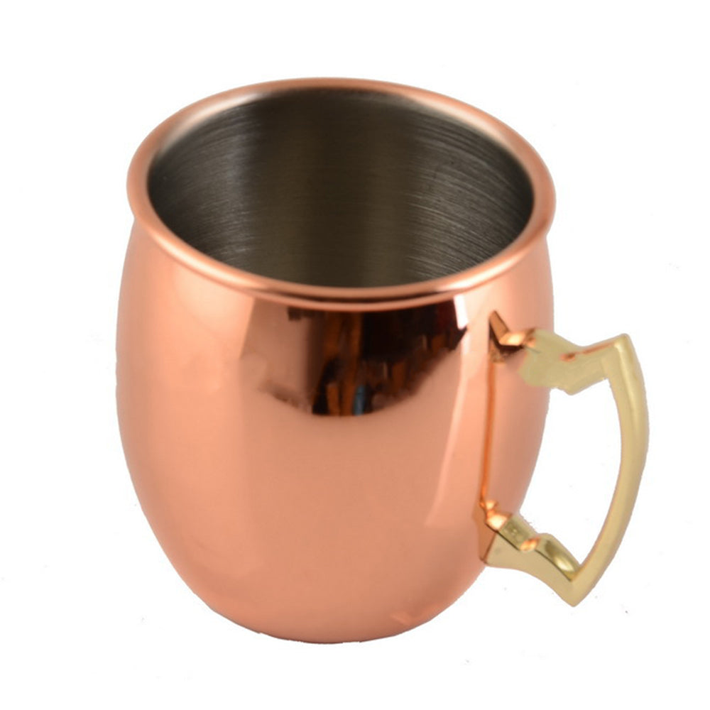 4 X Smooth and Hammered Moscow Mule Stainless Steel Copper Finished Mugs Ice Cold Drinking Cups