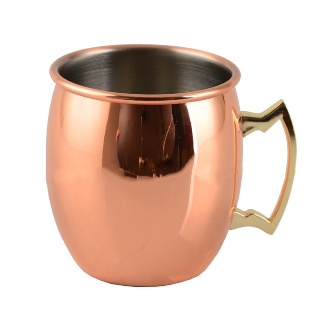 4 X Smooth and Hammered Moscow Mule Stainless Steel Copper Finished Mugs Ice Cold Drinking Cups