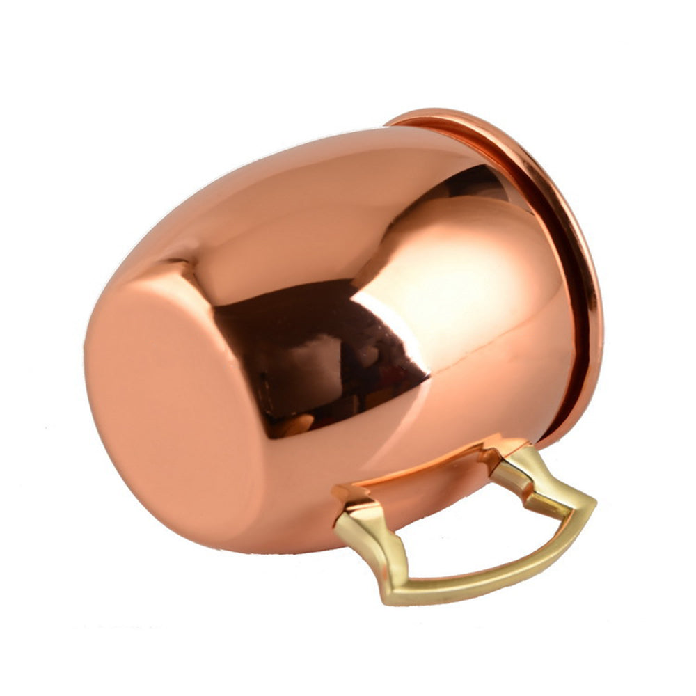 4 X Smooth and Hammered Moscow Mule Stainless Steel Copper Finished Mugs Ice Cold Drinking Cups