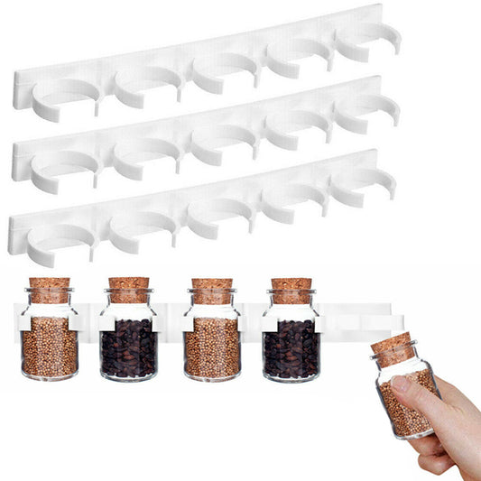4 X Spice Storage Racks Self Adhesive Kitchen Spice Rack Spice Jars Racks for 20 Spice Jars