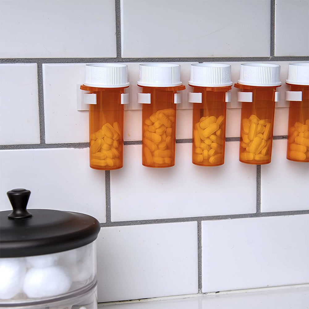 4 X Spice Storage Racks Self Adhesive Kitchen Spice Rack Spice Jars Racks for 20 Spice Jars