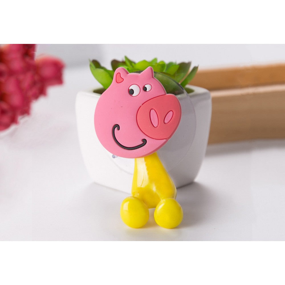 5 X Cute Cartoon Toothbrush Holder with Suction Mounts
