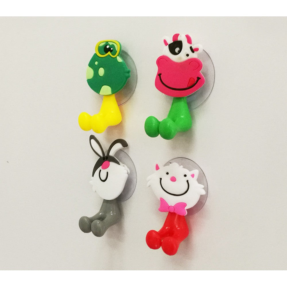 5 X Cute Cartoon Toothbrush Holder with Suction Mounts