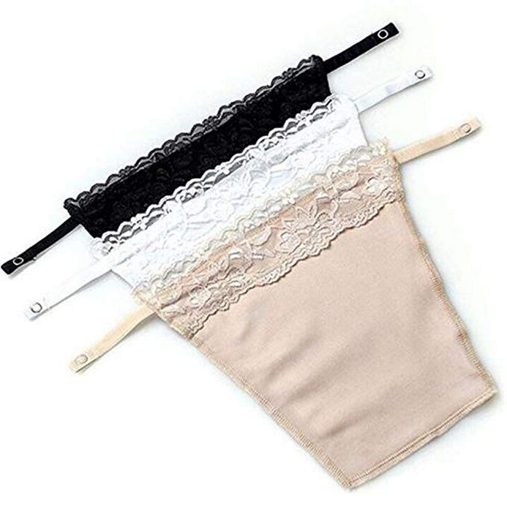 3PCS Lace Trim Clip on Cleavage Cover Inserts Sets