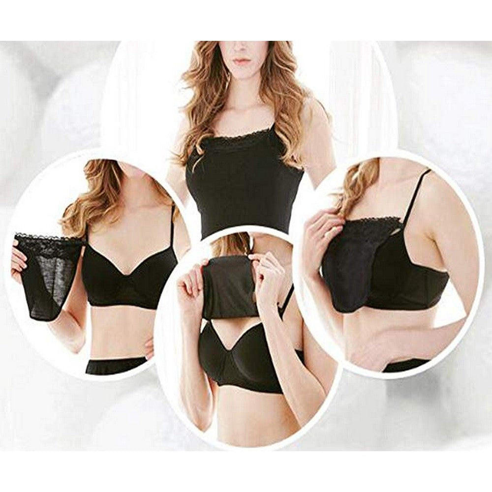 3PCS Lace Trim Clip on Cleavage Cover Inserts Sets