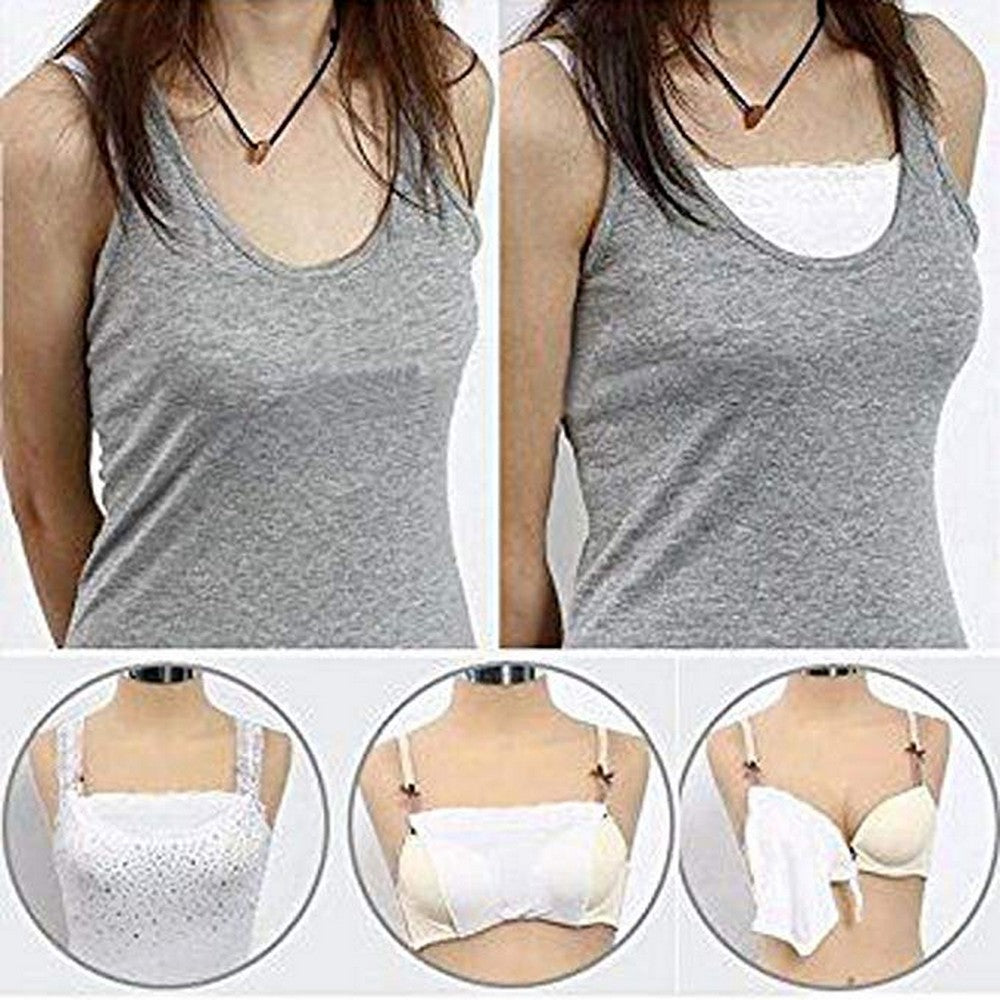 3PCS Lace Trim Clip on Cleavage Cover Inserts Sets