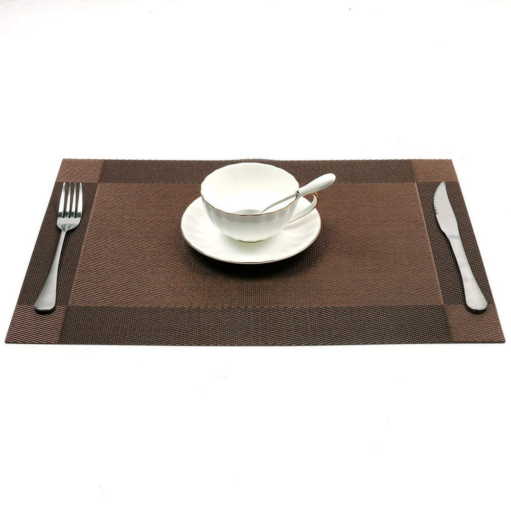 4X Woven Vinyl Non-slip Insulation Placemats