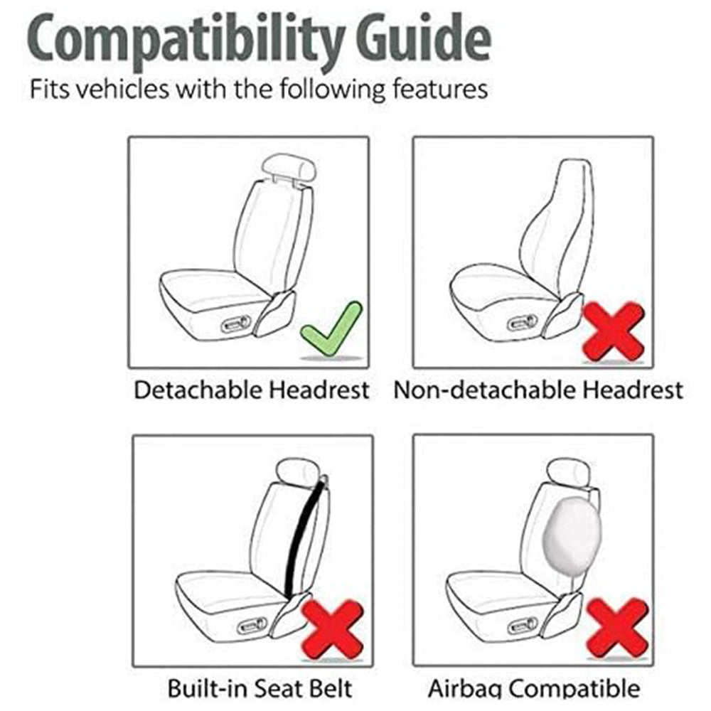 9PCS Car Seat Covers Universal Car Seat Protector Protection Cover Beige