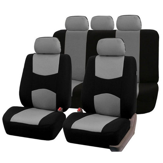 9PCS Car Seat Covers Universal Car Seat Protector Protection Cover Grey