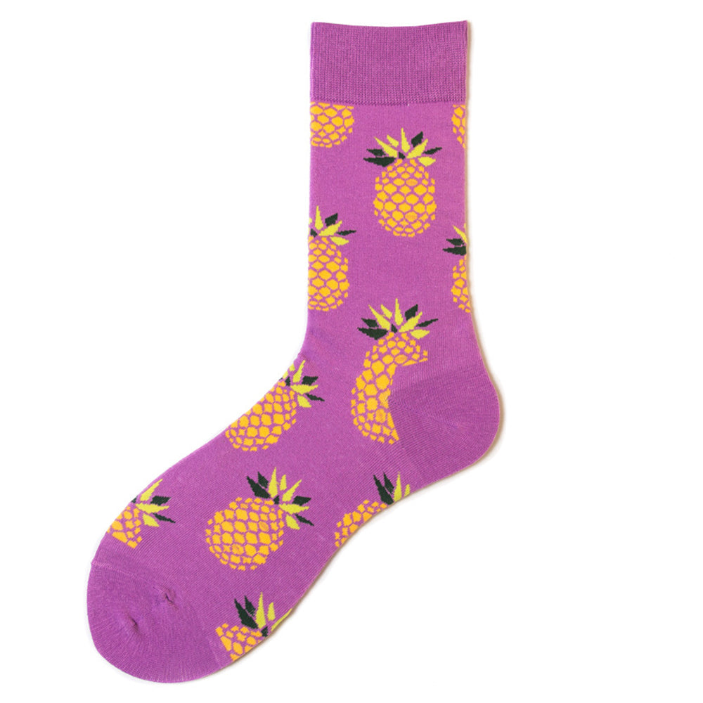 5 Pairs of Novelty Socks Fruit Printed Socks for Men