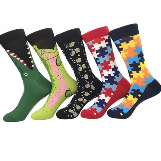 5 Pairs of Cartoon Series Men and Women Socks