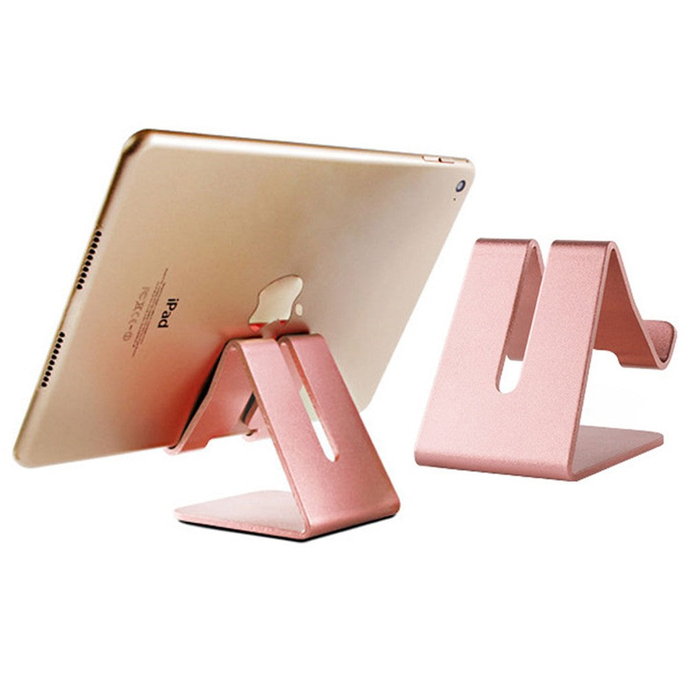 Non-Adjustable Aluminum Alloy Pad-Phone Desktop Stands Rose Gold