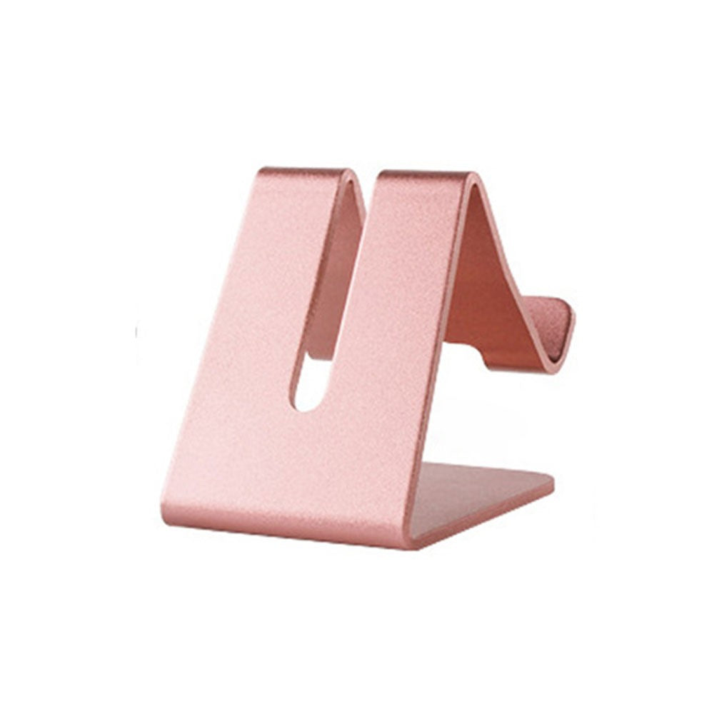 Non-Adjustable Aluminum Alloy Pad-Phone Desktop Stands Rose Gold