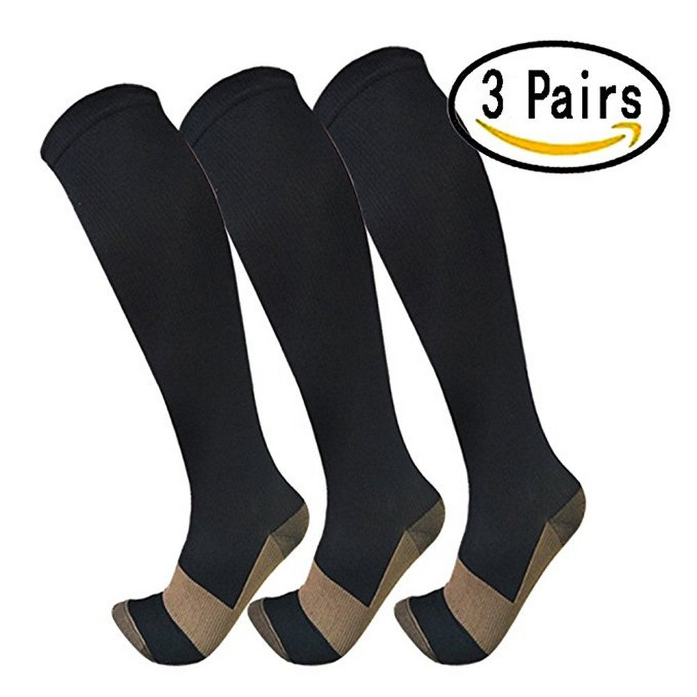 3 Pairs Compression Running Socks for Men and Women