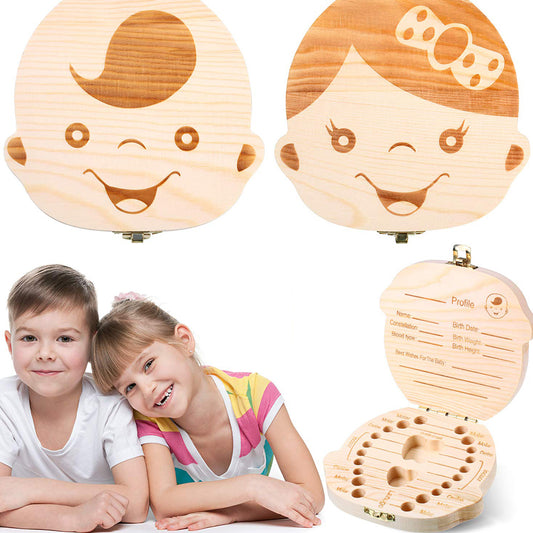 2 PCS Kids and Baby Tooth Keepsake Boxes-Girl and Boy