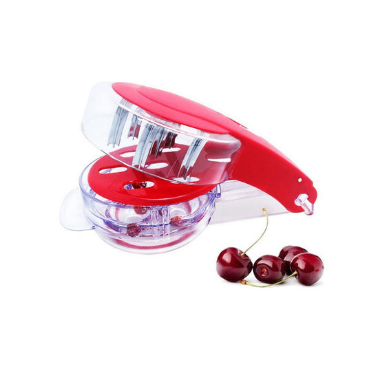 Olive Cherry Pitter Kitchen Multiple Fruit Core Remover Tool with 6 Cherries Pits
