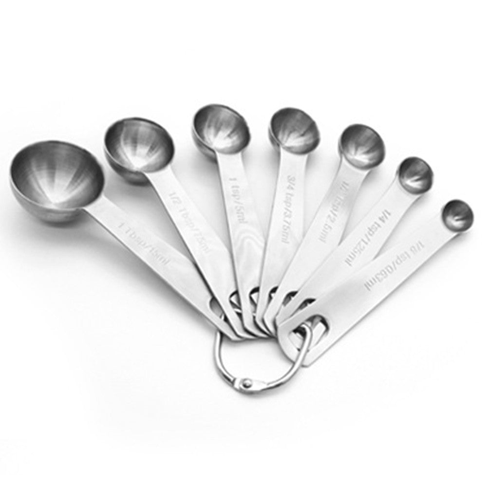 Set of 7Pcs Stainless Steel Measuring Spoon