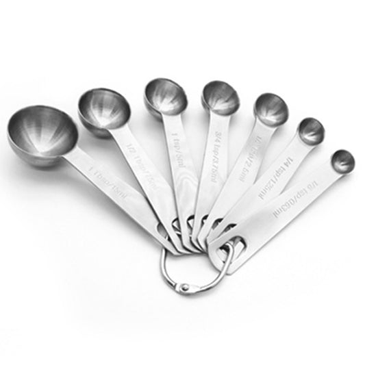 Set of 7Pcs Stainless Steel Measuring Spoon