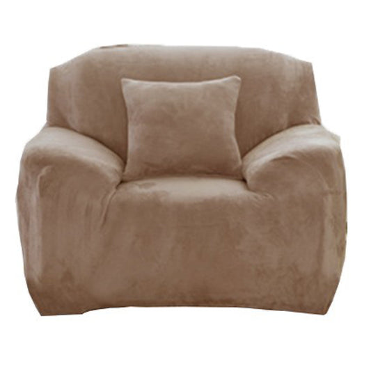 One Seater Fleeced Sofa Cover Camel