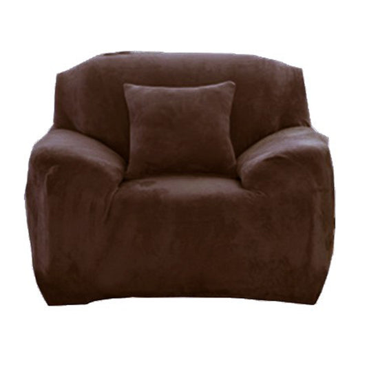One Seater Fleeced Sofa Cover Coffee