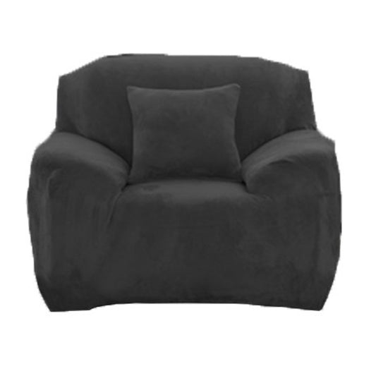 One Seater Fleeced Sofa Cover Dark Grey