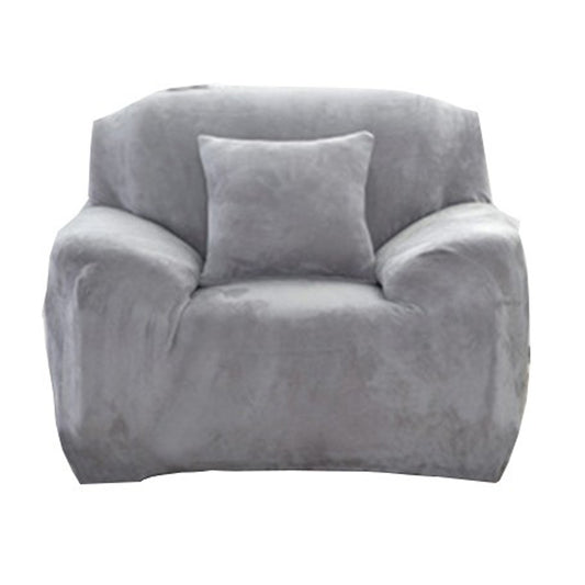One Seater Fleeced Sofa Cover Light Grey