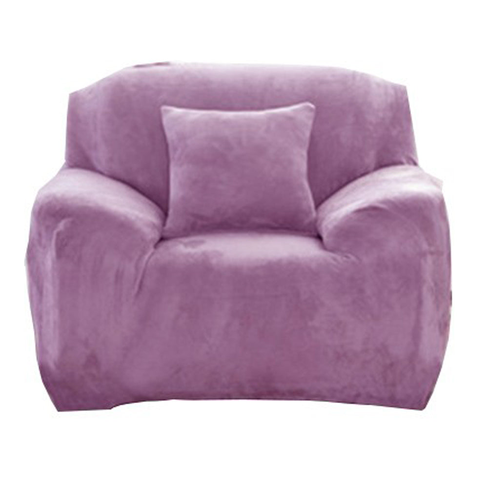 One Seater Fleeced Sofa Cover Purple