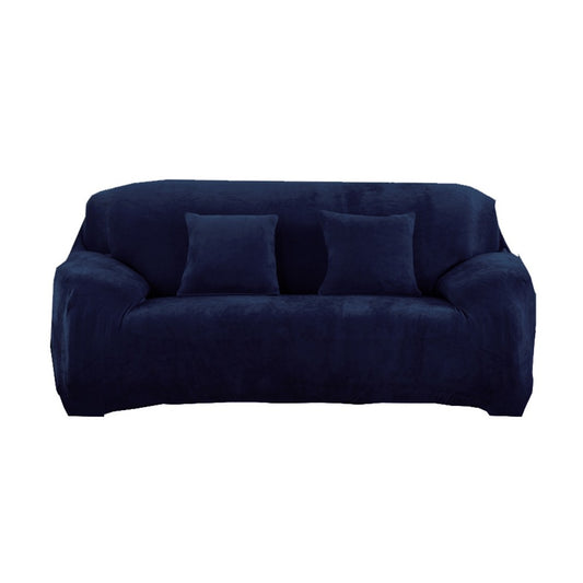 Two Seaters Fleeced Sofa Cover Navy
