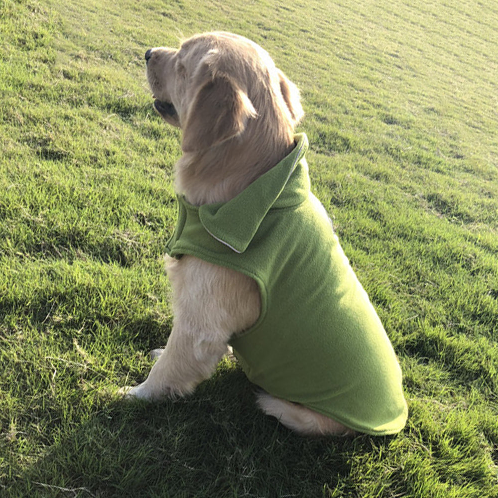 Dog Fleeced Vest Dog Sweater Warm Winter Pet Clothes Green 3XL