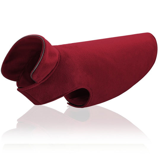 Dog Fleeced Vest Dog Sweater Warm Winter Pet Clothes Red L