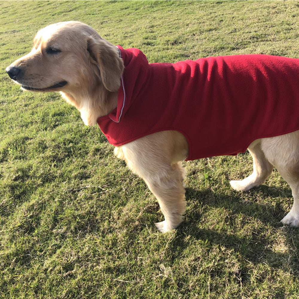 Dog Fleeced Vest Dog Sweater Warm Winter Pet Clothes Red 3XL