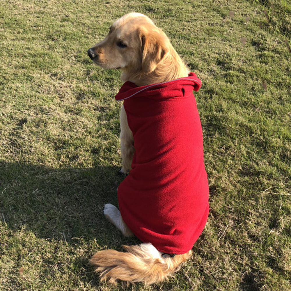 Dog Fleeced Vest Dog Sweater Warm Winter Pet Clothes Red 3XL