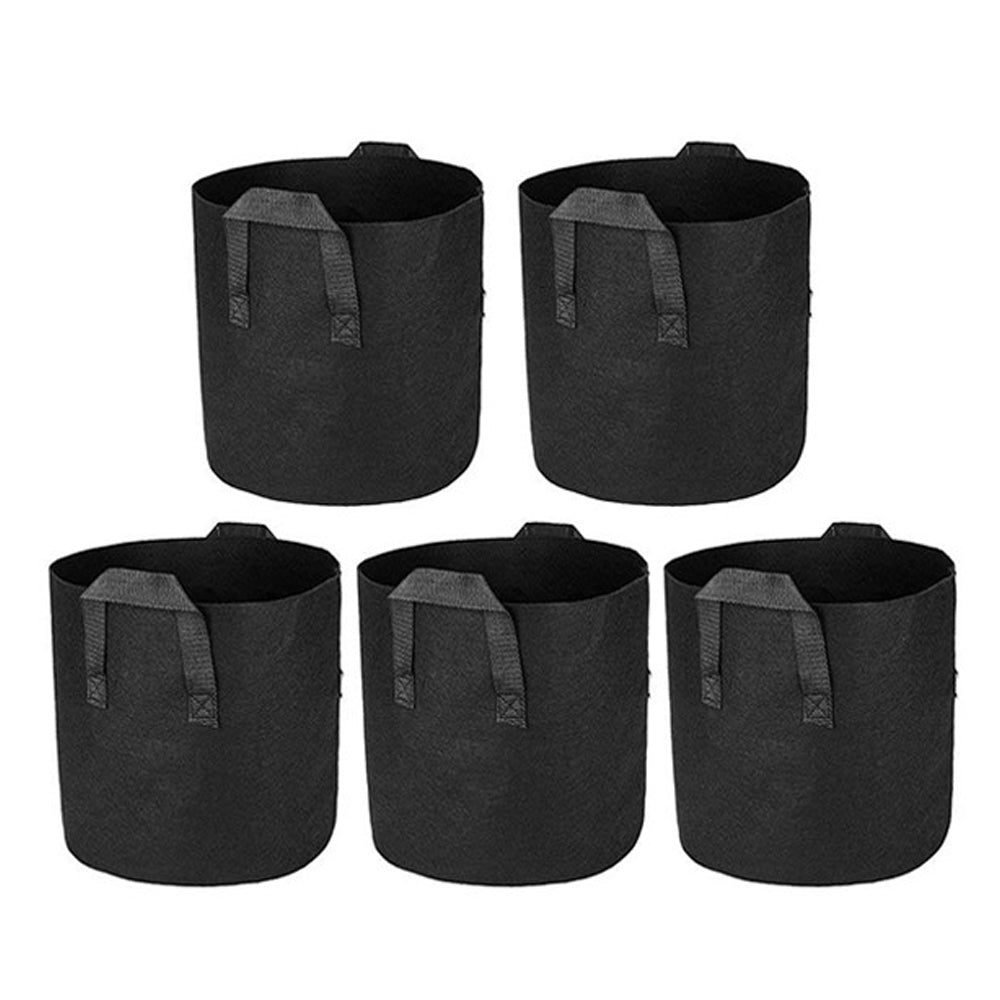 5X 3 Gallon Garden Plant Grow Bags Non-woven Fabric Bag Food Fruit Vegetable Storage Bags
