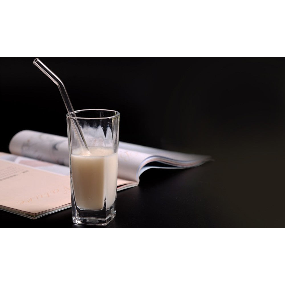 24Pcs Clear Glass Straw Set