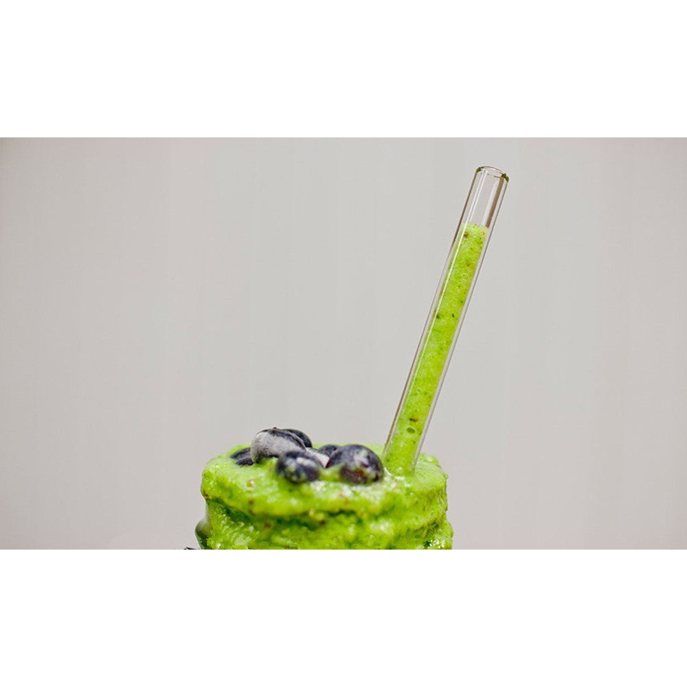 24Pcs Clear Glass Straw Set