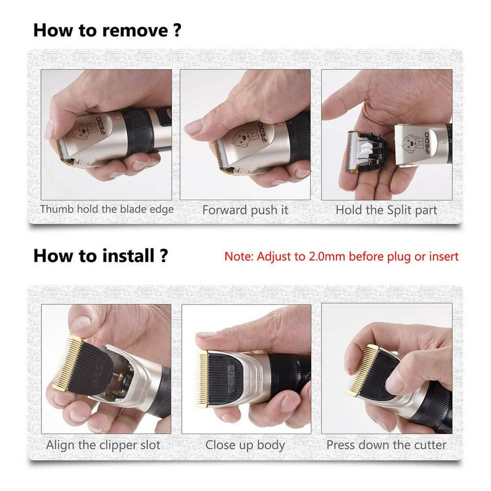USB Cordless Electric Dog Hair Clipper Set