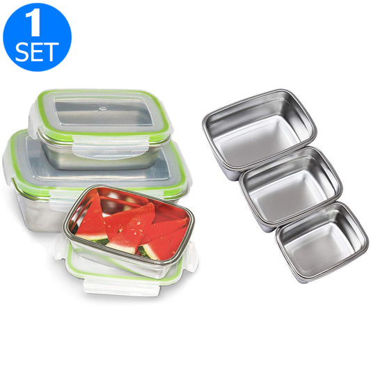 1 Set of Stainless Steel Lunch Boxes